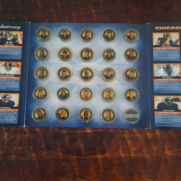 Chicago Bears 20th anniversary medallion set - Picture 2 of 6